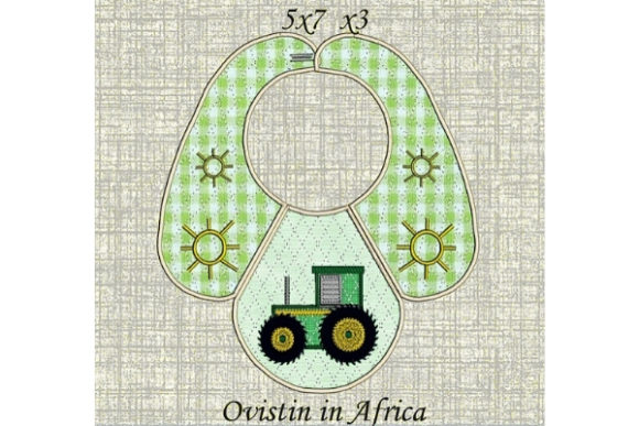 Review: Adorable Tractor Baby Bib for Small Hoops