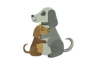 Review: Dog and Puppy Embracing for Business Merch