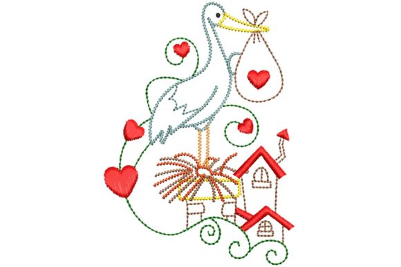 Review: The Stork is Coming 2 Embroidery Design
