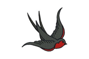Reviewing Colorful Swallow Tattoo for Business Merch