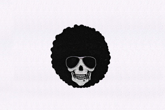 Reviewing Shades Wearing Skull for Embroidery